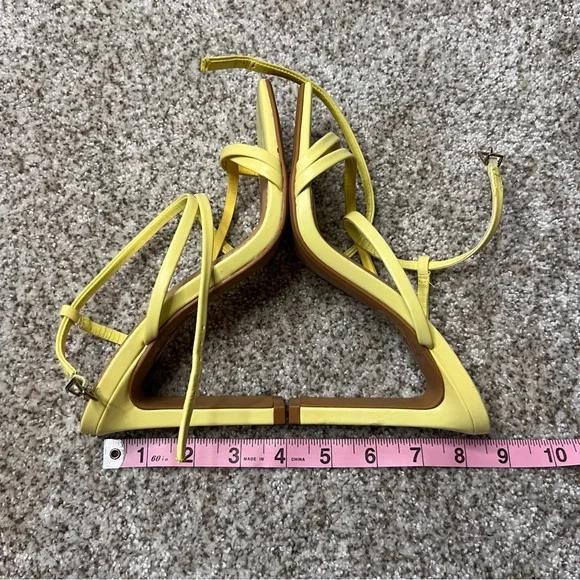 Express Yellow Heels Strappy Sandals - Picture 7 of 8